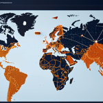 **Image Prompt:** A diverse group of people from different countries collaborating on a digital interface resembling GlobalBridge. The interface shows real-time translation and project management tools. In the background, faint blockchain symbols overlay a map of the world, symbolizing secure global collaboration. Style: Modern, vibrant, and optimistic, highlighting connectivity and technological advancement.